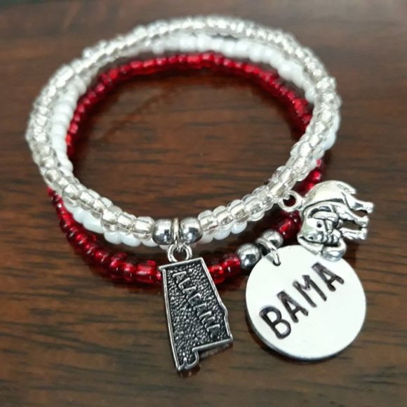 University of Alabama Stacked Bracelets - Picture 2 of 2